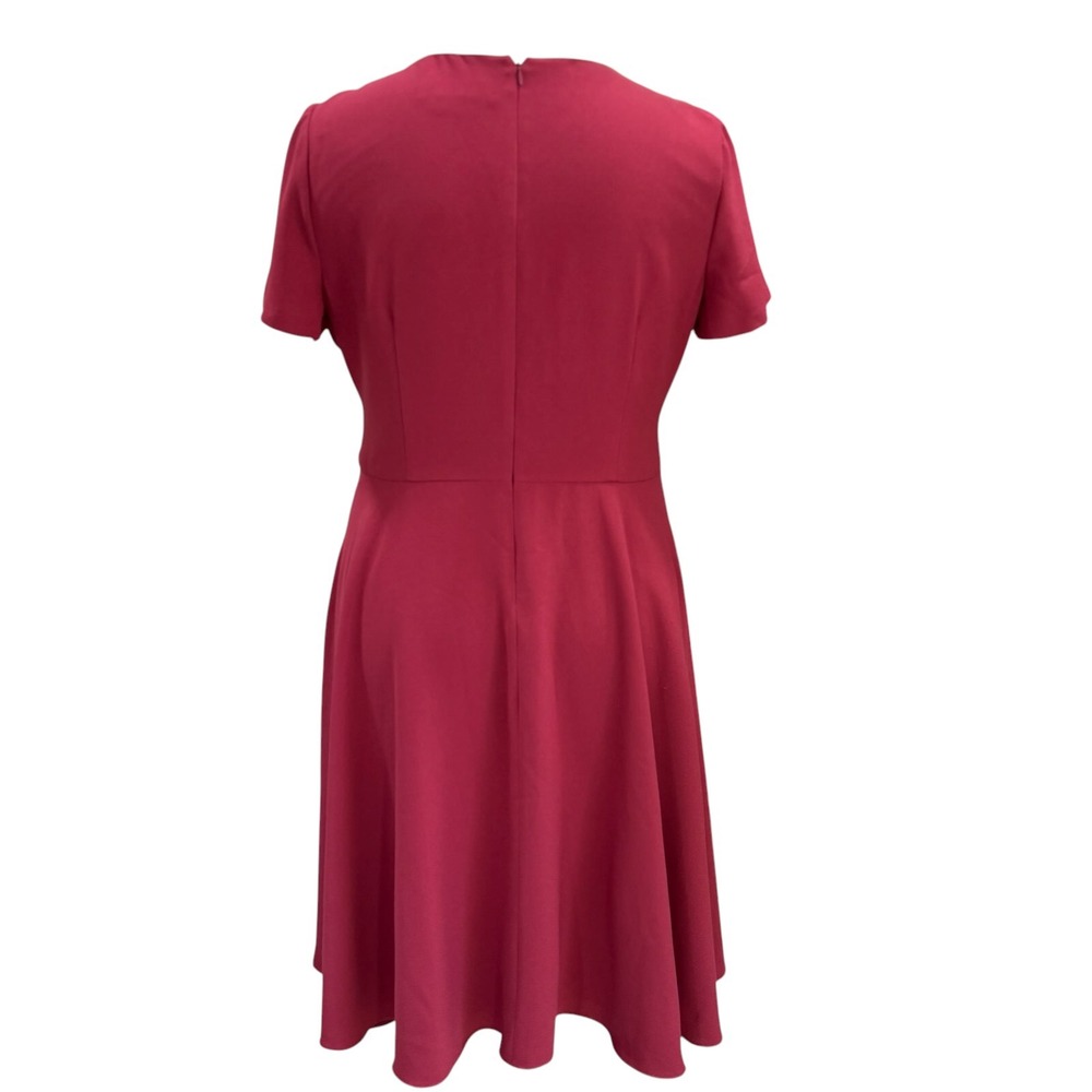 Gal Meets Glam Women's Size 20 Berry Pink Fit & Flare Midi Dress Career Church - Picture 7 of 8